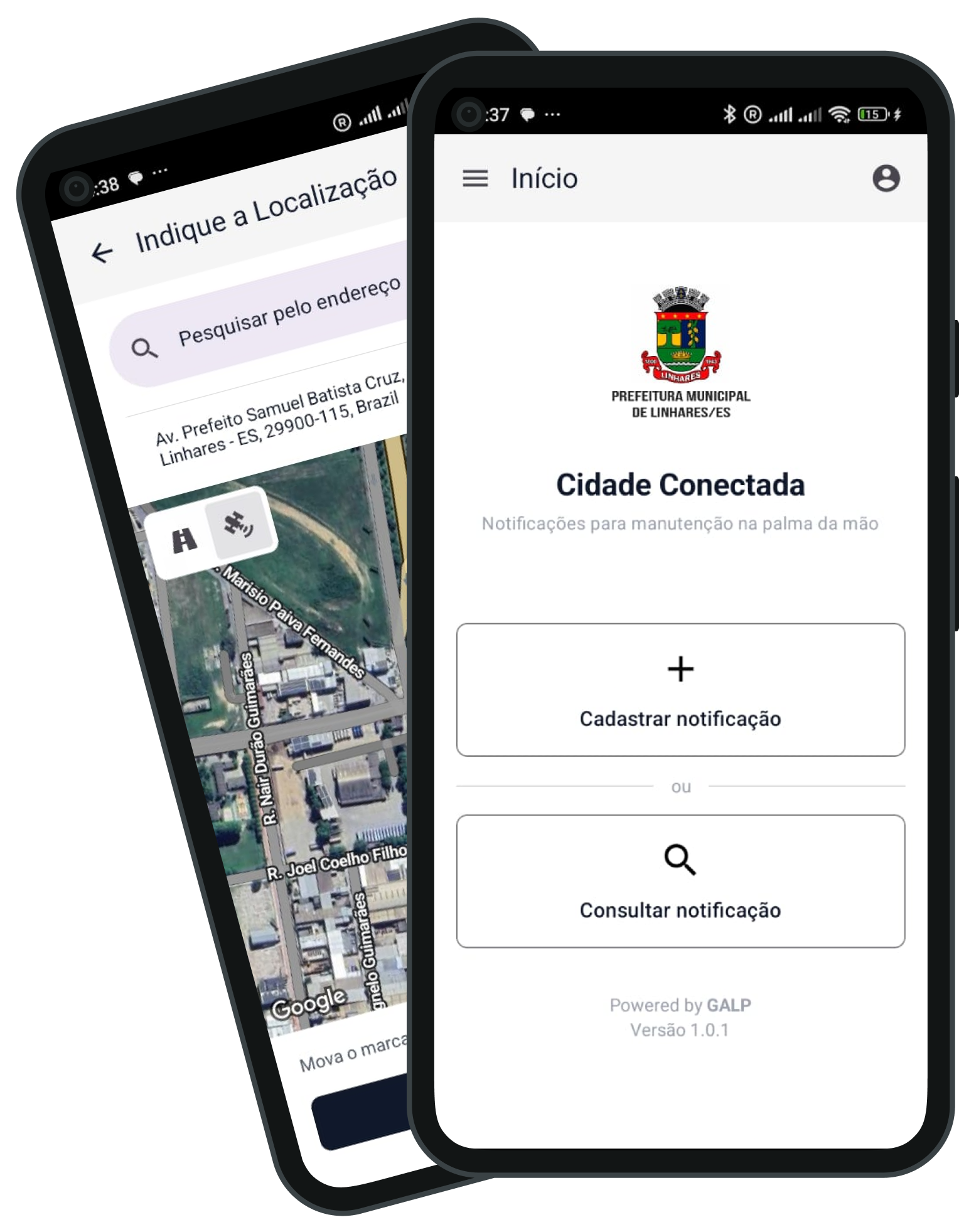 Print do App Cidade Conectada +
